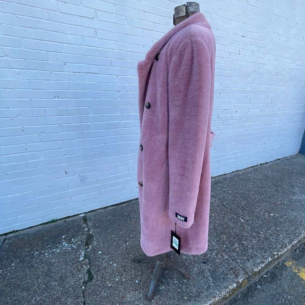NWT Ladies Sz Large DKNY Plush Pink Outerwear/Coat - Picture 9 of 16